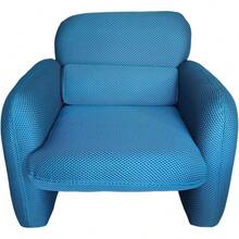 Sillón Individual para Sala, Dormitorio u Oficina, Tapizado Cómodo Moderno de Fácil Armado - Roppongi - Azul - Ver 6