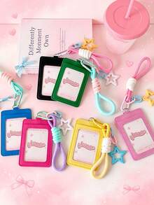 1 buah Dompet Kartu Kulit PU Transparan untuk Kembali ke Sekolah, Kartu Identitas, Kartu Makan, Kartu Kerja, Kartu Akses Pelajar, Kartu Kampus - MultiWarna - View 12