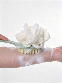 1pc Extra Long Handle Exfoliating Shower Brush, Suitable For Back Massage, Shower Exfoliating Brush, Soft Bristle Brush Head, Non-Slip Handle, Especially Suitable For Hard-To-Reach Areas, Home Essential, Bathroom Decor - Multiple Specifications - View 5