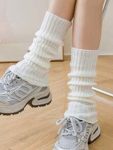 Children's Thick Striped Chunky Knit Leg Warmers, Versatile Leg Covers For Autumn/Winter, Warm - Multicolor - View 2