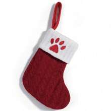 1pc Cute Letter Christmas Sock Decoration Creative Christmas Tree Hanging Ornament Woolen Knitted Socks Decor Prop - A - View 16