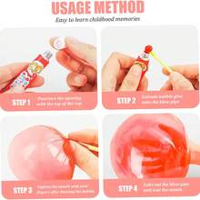 1/5/10/20pcs Random Color Cartoon Bubble Gum, Classic Nostalgic Gift, Small Gift, Cartoon Outdoor Creative Bubble Blower, Bubble Foam Holiday Party Giveaway - Multicolor - View 5