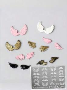 High Transparency 3D Embossed Angel Wings Nail Art Silicone Mold - Clear - View 7