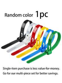 100pcs/Pack Releasable Self-Locking Plastic Nylon Cable Ties - Multi-Purpose Fasteners, Space-Saving Cable Management Solution, Cable Organizer, Ribbed Design Durable And Flexible, Indoor/Outdoor Use - Cable Ties - View 10