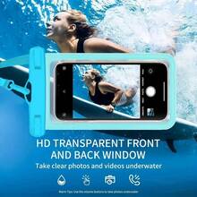 Cell Phone Waterproof Bags - Black & Blue - View 3