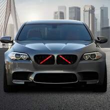 V - Fundas para soportes compatibles con BMW Grille Inserts StripesWrap Insertos de parrilla roja compatibles con BMW Serie 5 F10/6 Series F06/7 Series F01/X1 F48/X2 F39 F13 Accesorios - Multicolor - Ver 4