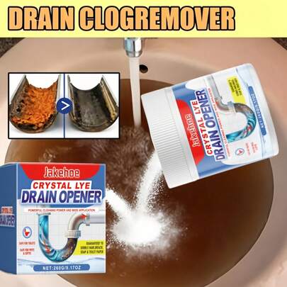 jakehoe Pipe Unclogging Effervescent Granules, Fully Expand To Fill And Cover The Entire Pipe Diameter And Elbows, More Comprehensive Unclogging. Removes The Slippery Adhesion Layer Formed By Long-Term Oil Accumulation On The Inner Walls Of Pipes, Regular Use Prevents Oil, Hair And Other Serious Blockages, Suitable For Kitchen Sinks, Bathroom Washbasins And Other Pipes
