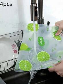 Waterproof Refrigerator Mat - Moisture-Proof, Non-Slip, Washable, Reusable. Made Of EVA Material With Novel Lemon Pattern. Suitable For Refrigerator And Kitchen Decor, Door Mat, Personalized Gift, Kitchen Essentials, Tools, Kitchen Gadgets, Kitchen Supplies, Sushi, Cooking, Kitchen, Kitchen Accessories, Kitchen Supplies. - Multicolor - View 15
