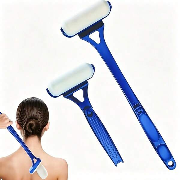 Aplicador de Loção Corporal com Cabo Longo e Elástico Estendido, Ferramenta de Auto-Aplicação de Hidratante para Costas e Corpo Inteiro, Aplicador de Creme Portátil e Lavável, Adequado para Casa, Viagem, Idosos, Ótimo Presente