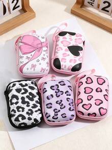 2026 New Creative Earphone Data Cable Charger Storage Bag Earphone Storage Box Anti Drop Zipper Bag Cartoon Creative - Multicolor - View 6