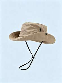 1pc Unisex Solid Color Sun Hat, Summer Outdoor Fishing Cap Casual Hiking Sun Hat, Suitable For Climbing, Fishing, Travel, Daily Use - Yellow - View 13