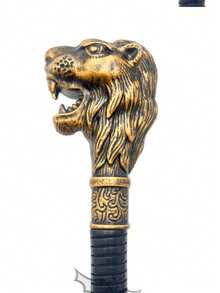 1pc Dual-Color Lion Scepter, 2-Section Detachable, Vintage Style, Fashionable And Elegant, High-End British Gentleman Walking Cane, Suitable For Daily Use, Festivals, Christmas, Halloween, Cosplay, Stage Performance, Props, School And Other Occasions - Multicolor - View 3