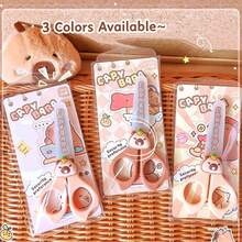 1pc Capybara Stainless Steel Scissors - Cute Multi-Purpose Fabric And Craft Scissors, Animal Capybara Design, Suitable For Office, Sewing, Durable, Easy To Use And Art Supplies - Multicolor Random - View 5