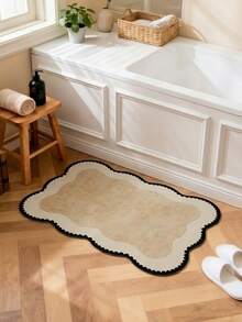 1 buah Keset Serbaguna Tahan Air dan Menyerap, Keset Kamar Mandi/Bak Mandi Motif Polkadot dengan Pinggiran Hitam, Keset Dapur, Keset Kamar Mandi, Karpet Kamar Mandi, Keset Pintu, Keset Kecil, Karpet, Keset Lantai, Dekorasi Rumah, Keset Area, Keset Luar Ruangan, Dekorasi Rumah, Karpet Area, Karpet Kamar Tidur, Karpet yang Dapat Dicuci - MultiWarna - View 2
