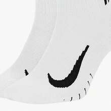Nike Unisex Casual Training Running Crew Socks, Color-Block, 2-Pack - White - View 3