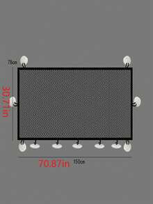 Retractable Breathable Mesh Pet Isolation Gate, No Drilling Installation, With Anti-Drill Suction Cup Hooks For Easier Setup, Convenient Pet Zoning, Suitable For Stairs, Balcony, Kitchen, Bedroom - Black - View 16