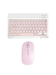 Lightweight Wireless Rechargeable Keyboard And Mouse Combo, Ultra-Thin Portable Wireless Keyboard And Mouse Set, Wireless Bluetooth Mini Type-C Rechargeable 10-Inch Square Keyboard Suitable For Laptop, Tablet, Small Girls Office Silent Typing Fully Compatible With IPad/Android Tablet/Phone/Laptop And PC, Multi-Device Three-System Universal, Turn Phone/Tablet Into Computer - View 9