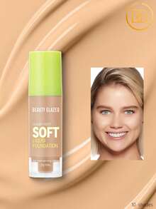 beauty glazed Foundation Cair: Daya Tutup Tinggi, Tahan Lama, Melembapkan, Mengontrol Minyak, dan Tahan Lama. Tersedia Berbagai Pilihan Warna, Cocok untuk Semua Jenis Kulit, Menciptakan Efek Riasan Dasar yang Sempurna - #104 - View 2