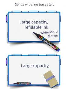 Back To School Season Colorful Whiteboard Marker Set 12 Colors, Erasable Markers, Smooth Writing, Easy To Erase, Multi-Color Ink For Teachers And Students, Perfect For Classroom Use - Multicolor - View 9