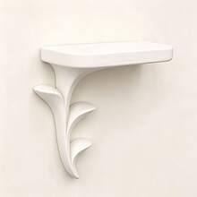 1PC 3D Sprout Shaped Wall Mounted Storage Rack, Creative Plant Style Wall Organizer, Figurine Display Shelf - Multicolor - View 2