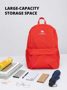 CAMEL CROWN Foldable Large Capacity Travel Backpack, Short Trip & Gym Storage Bag - Aurora Red - View 2