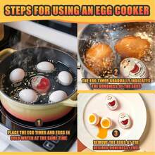 1pc Cute Egg Timer, Suitable For Boiling Eggs, Can Set Soft-Boiled, Medium-Boiled, Hard-Boiled Eggs, Kitchen Breakfast Cooking Assistant, Teacher Gift, Halloween Decoration Tool, Kitchen Accessory, Home Set, Autumn Home Decor, Room Essential, Autumn Decoration - Multicolor - View 5