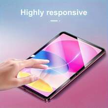 ZYONS 2pcs High Definition Tempered Glass Screen Protector, Anti-Scratch Anti-Fingerprint Bubble-Free Easy Installation Full Coverage, Compatible With IPad 11th Gen(2025)/10th Gen/9th Gen/8th Gen/7th Gen/6th Gen, Air 11-Inch(2024)/13-Inch(2024)/Air 5/4/3/2/1, Pro 11-Inch/12.9-Inch(2024/2022/2021/2020/2018), Mini 7th Gen(2024)/6th Gen/5th Gen/4th Gen, Essential Tablet Accessory For Daily Office And Study - Clear - View 3