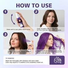 Semprotan Pewarna Rambut Sementara Aneka Warna, Semprotan Pewarna Rambut Formula Lembut, Semprotan Penata Rambut Instan, Riasan Warna Rambut Cepat, Menutupi Uban, Menciptakan Berbagai Efek Warna Alami, Mudah Digunakan, Semprotan Pewarna Rambut untuk Acara Pesta Modis - MultiWarna - View 9