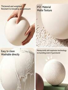 1 PC – Thickened Mini Pilates/Yoga Ball (Fitness Balance Ball); Suitable For Postpartum Abdominal Toning And Core Strength Training; Ideal For Workouts At Home, School, The Gym, Or The Office; Pilates & Yoga Accessory / Inflation Pump Included - Multicolor - View 5