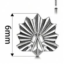 1PC ASTM F136 Titanium 16G Sun Ray Shell Stud Cartilage Earrings Tragus Helix Labret Lip Piercing Jewelry Vintage - Internal Thread - View 5