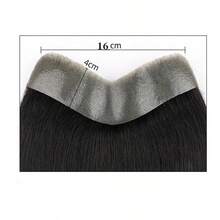 Glueless Invisible Toupee For Men Human Hair Fringe Bangs 6 Inch Thin Skin 4x16cm Front Hairpiece - Multicolor - View 6