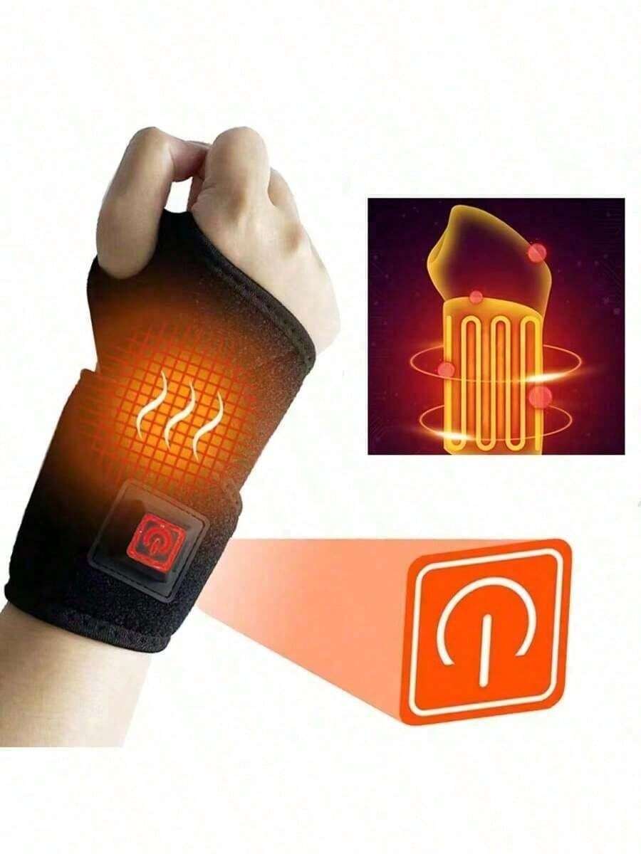 AXH Adjustable Breathable Black Wrist Brace With Heating, Sports Wrist Joint Protection Tool - Black - View 1