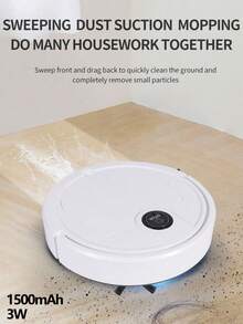 Automatic Smart Robot Vacuum Cleaner, 3-In-1 Sweep, Mop And Suction Floor Cleaning Machine, USB Rechargeable Quiet Low Noise Home Robot Cleaner, With Obstacle Avoidance Function, Suitable For Hardwood And Tile Floors - View 1