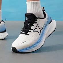 XTEP Shadow Engine 5.0 Men's New Mesh Breathable Cushioned Responsive Running Shoes - Black/White/Blue - View 2