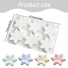 3D Snowflake Silicone Chocolate Candy Mold Christmas Cake Fondant Decorating Baking Tool Non-Stick Easy Release - White - View 3