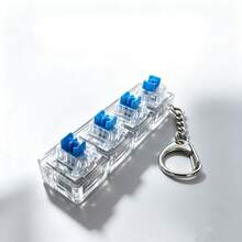 1pc Stress Relief Toy, DIY Fingertip Toy, Clicker, Button Squeeze Toy With Rainbow Base And No Keycap, Stress Relief Switch Tester Keychain Pendant Accessory, Button Toy, Stress Relief Keyboard Keychain, Effectively Relieves Stress And Has Bright Macaron Colors. The Appearance, Color And Design Are Very Attractive, Making It A Perfect Choice For Party Gifts, Presents And Gifts For Friends. - Multicolor - View 9