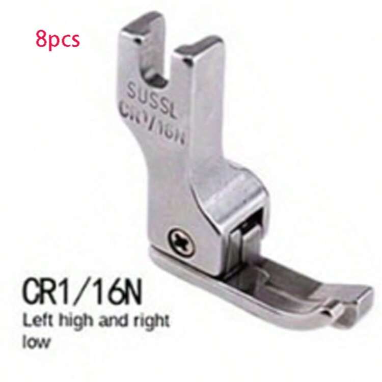 EDCUEBE7 4/8 Pcs/Set Narrow Presser Foot Set, 4 Sizes Flat Machine Presser Feet Suitable For Zipper Making, Knitted And Thin Fabrics - Sewing Machine Accessories With Left/Right Edge Guides - Flatbed High and Low Pressure Foot - View 22