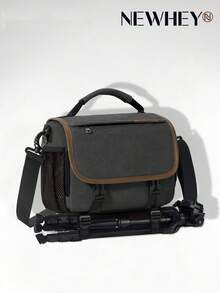 NEWHEY Professional DSLR/Mirrorless Camera Crossbody Bag, Small Camera Bag With Customizable Dividers, Tripod Holder And Rain Cover, Suitable For Photographers Travel Use - Multicolor - View 10