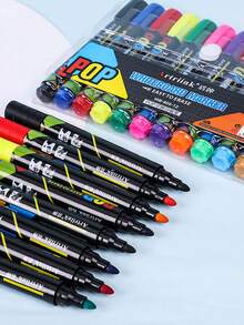 Back To School Season Colorful Whiteboard Marker Set 12 Colors, Erasable Markers, Smooth Writing, Easy To Erase, Multi-Color Ink For Teachers And Students, Perfect For Classroom Use - Multicolor - View 4