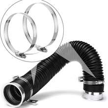 Tools & Home Improvement 4 Inch (Diameter) Adjustable 304 Stainless Steel Pipe Clamp, Hose Clamp, Air Pipe Clamp, Worm Drive Hose Clamp (4pcs 105-127mm) - Silver - View 5
