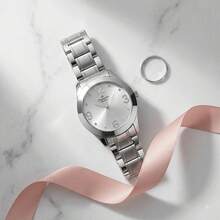 Relógio Champion Feminino Prata Aço Inox Fashion Analógico Resistente À Água 5 ATM Modelo CH24268Q - Prata - Visão 2