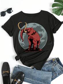 Women T-Shirts - 黑色 - 查看 5