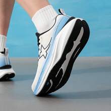 XTEP Shadow Engine 5.0 Men's New Mesh Breathable Cushioned Responsive Running Shoes - Black/White/Blue - View 5