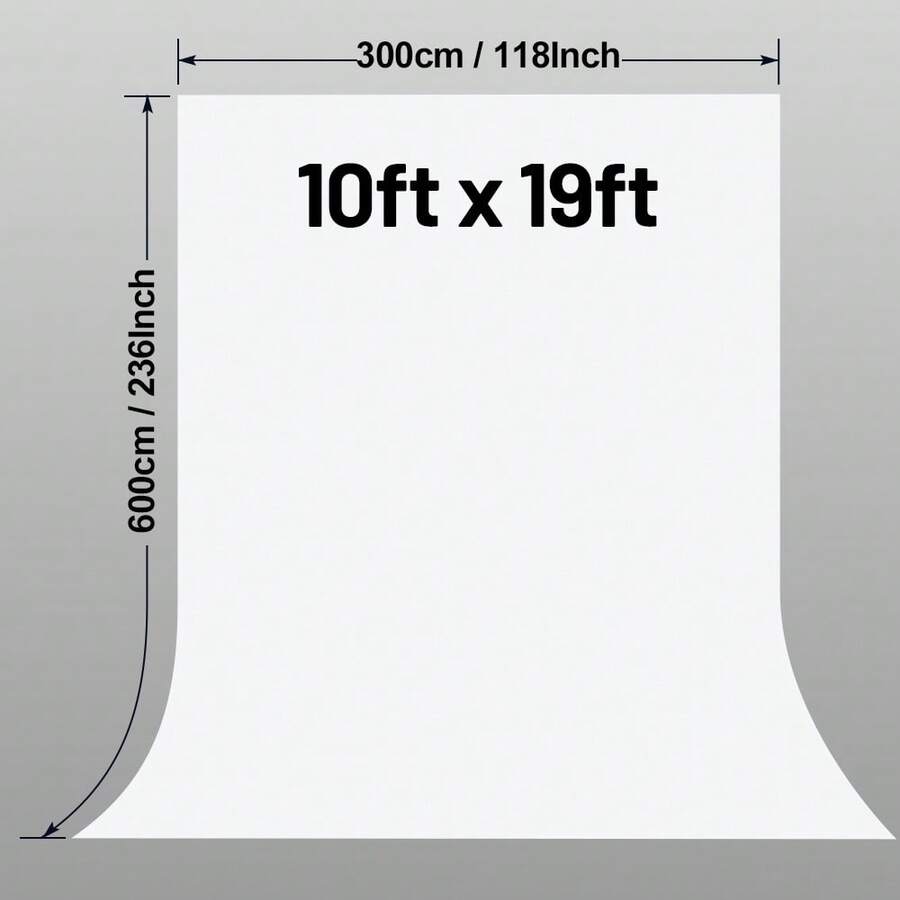 GAINVANE 3 Meters X 6m Thickened Photography Backdrop Cloth, 10FTX19FT Studio Background Curtain For Party And Video Shooting - View 1