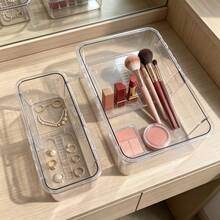 Expandable Storage Box, Desktop And Drawer Organizer, Cosmetic Storage Box, Office Supplies Organizer, Suitable For Storing Pencils, Suitable For Storing Makeup Brushes, Lipsticks. - Clear - View 7
