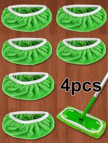 4pcs/8pcs Reusable Mop Pads, Washable Wet & Dry Flat Mop Covers, Durable High Absorbency, Suitable For Wet & Dry Mopping, Fits Most Flat Mops, No Mop Head Attachment Needed, Efficient Floor Cleaning Tool | Suitable For Various Surfaces | High Absorbent Material - Mop Head - View 14