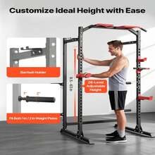 Power Rack Adjustable Height Multifunctional Power Cage Power Rack - A - View 4