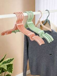 10/8/6/5/3/1pc Portable Foldable Clothes Hanger Without Clips, Folding Drying Rack, Anti-Slip Design, Suitable For Retail Stores And Cruise Ships, Random Color - View 3