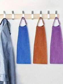 1pc Mesh Exfoliating Long Back Bath Brush Towel Set, With Pull Rope Nylon Back Exfoliating Brush, For Shower, Effective Body Scrub, Makes Skin Smooth, Bathroom Decor, Room Decor, Back To School Dorm Supplies, Shower Cap, Exfoliating Glove - View 4