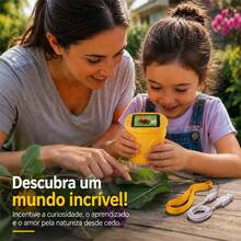 Brinquedo Microscópio Digital Infantil Portátil Zomm 1000x - Amarelo - Visão 5